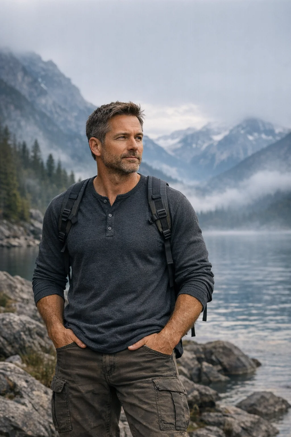 healthy rugged mountain man 40+