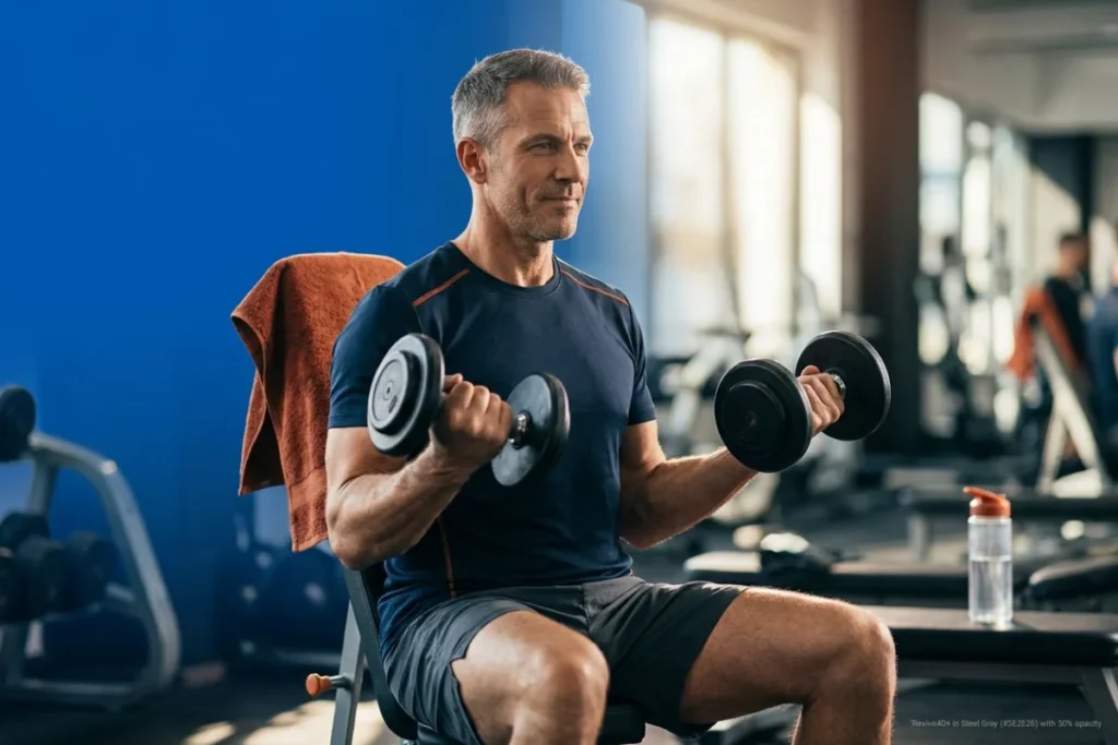 The High Protein Blueprint for Men Over 40 Who Want to Lean Out 5 r40 training and protein combo