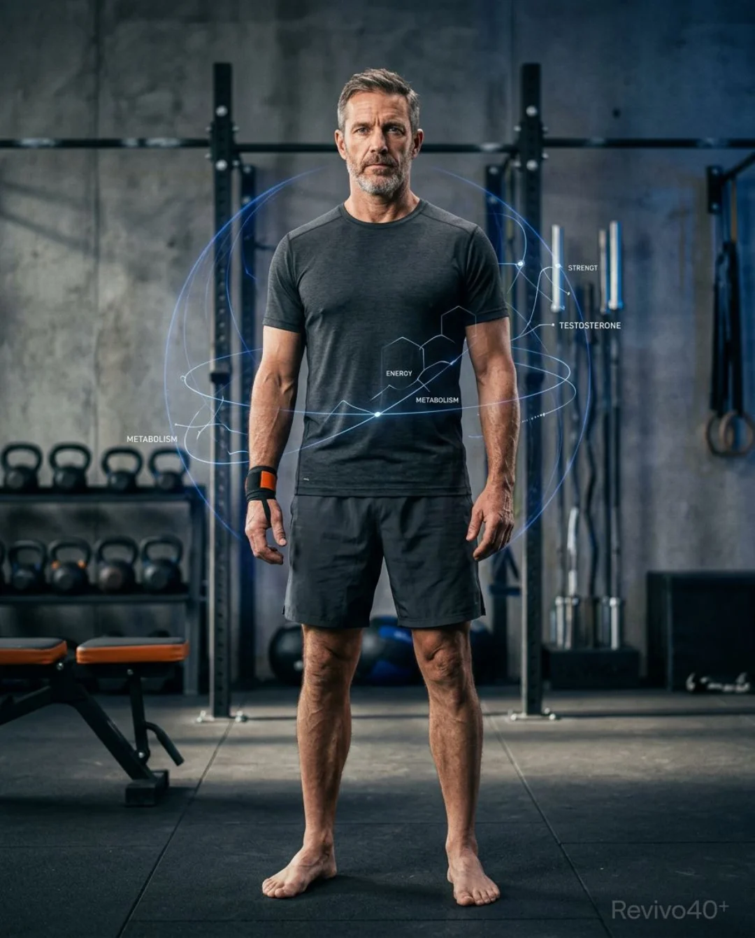 energetic man over 40 in gym