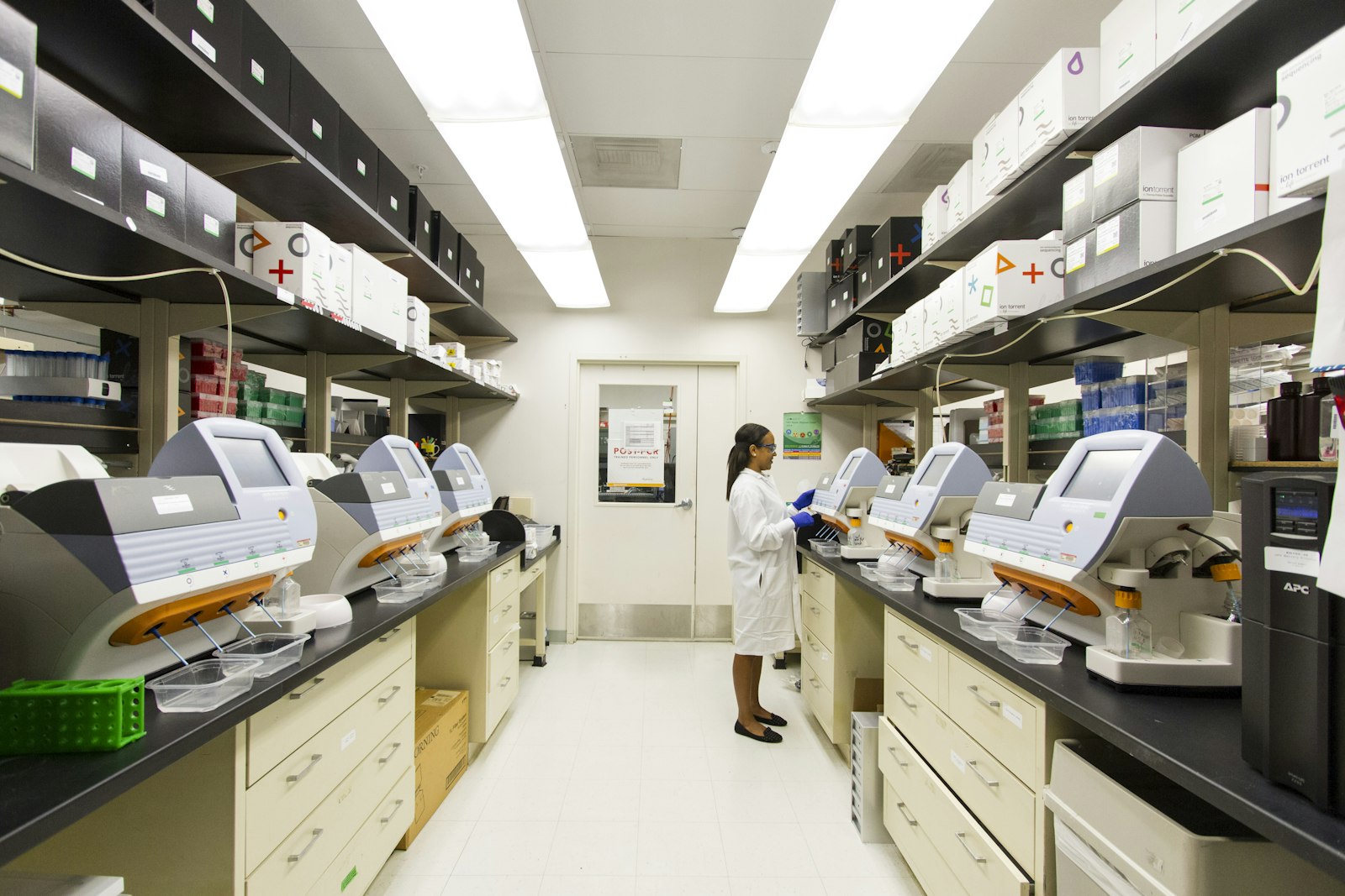 Blood test vials and lab paperwork